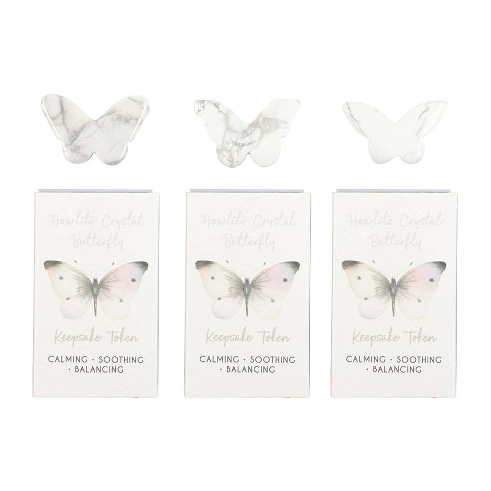 Something Different Wholesale – wholesale Keepsake coin/token – Set of 24 Howlite Butterfly Keepsake Tokens in Display2