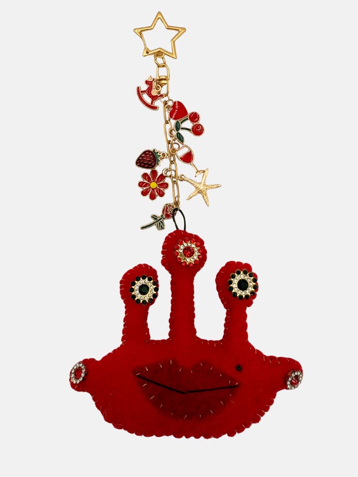 Monroe Monster Ladoodle Keychain for wholesale by Doodleverse by Sarah Sokol Millinery