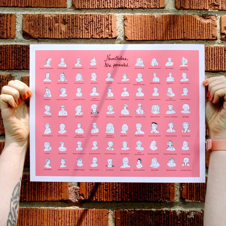 Jodi Lynn's Emporium of Doodles - Wholesale Art Print - Nevertheless She Persisted - Women's History Print3