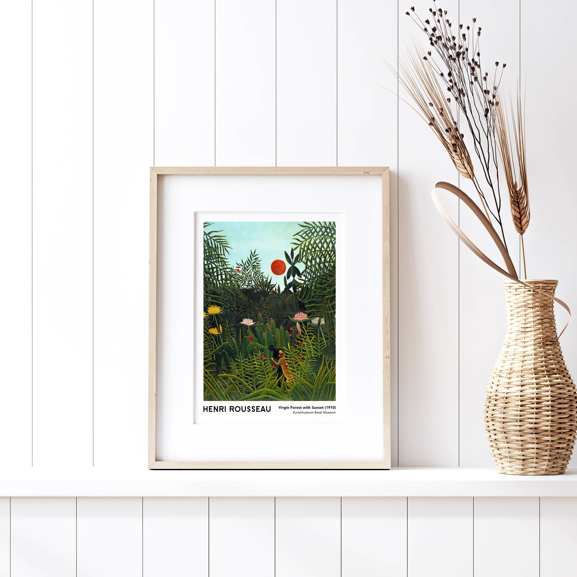 Sugar & Canvas - Wholesale Art Print - Henri Rousseau Virgin Forest with Sunset Art Print HR052