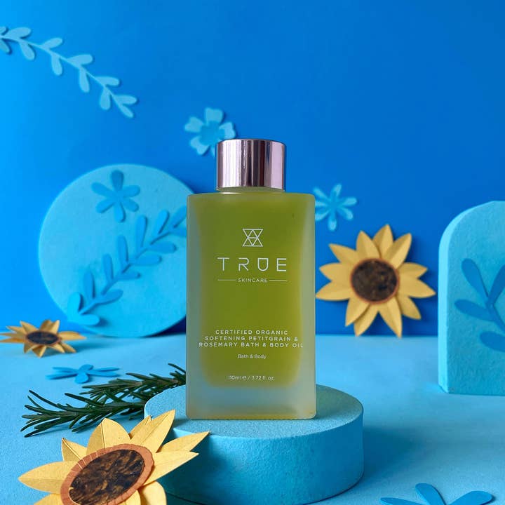 TRUE Skincare - Wholesale Bath/Body Oil - Organic Softening Petitgrain & Rosemary Bath & Body Oil2