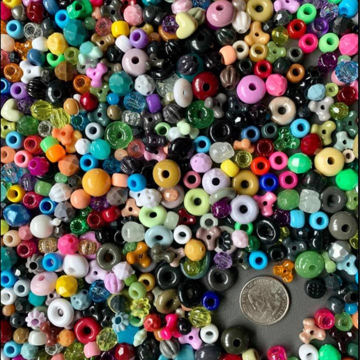 Magnifique Hearts - Wholesale Beads - Bulk Beads By Weight, Assorted Shapes, Mixed Craft Beads, Multicolor, Diy, Kids Crafts, Multi-Purposed, Necklaces, Bracelets, Craft Supplies