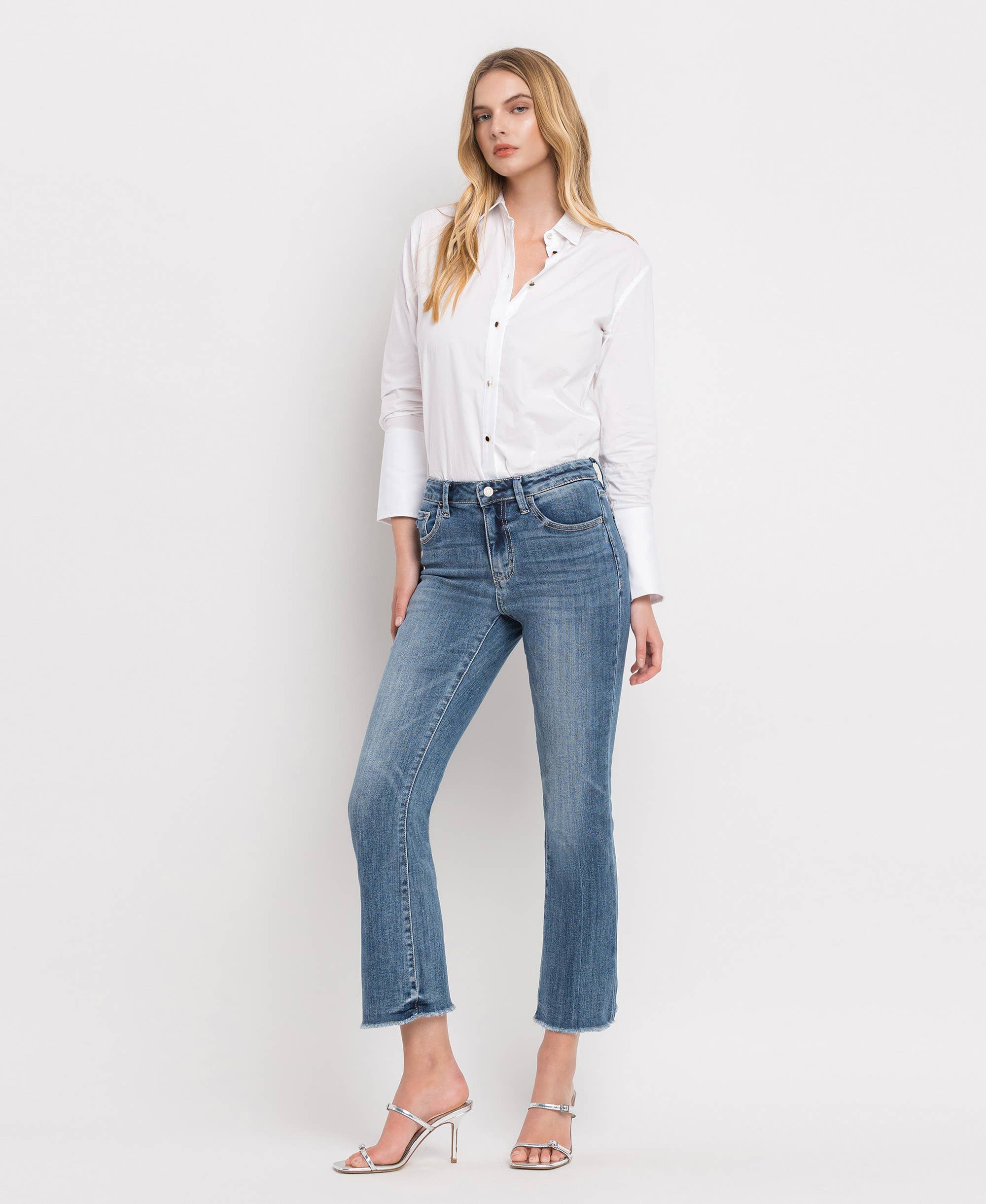 Virtuous HIGH RISE  KICK FLARE JEANS LV1054 for wholesale on Faire11