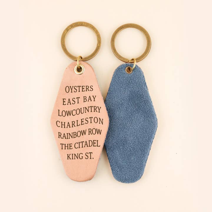 Freshwater Curated Goods – wholesale Keychain – Unisex – Custom Your City Favorites Hotel Leather Keychain3