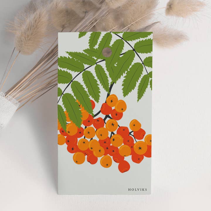 Etiqueta de regalo Bayas de serbal para venta al por mayor de Holviks