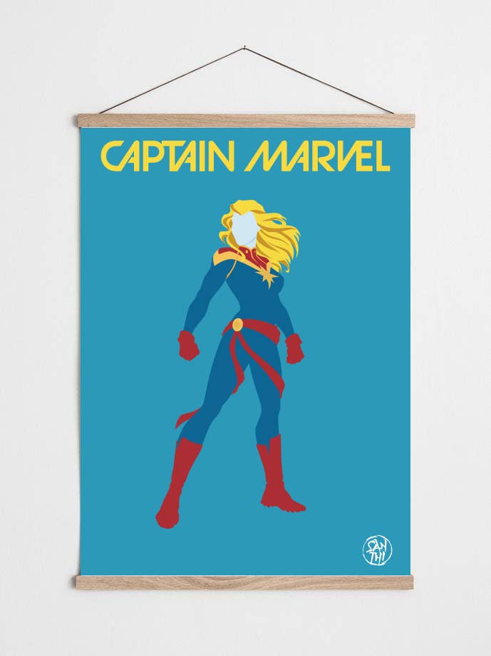 Display Captain Marvel fan art for wholesale by Love Paper