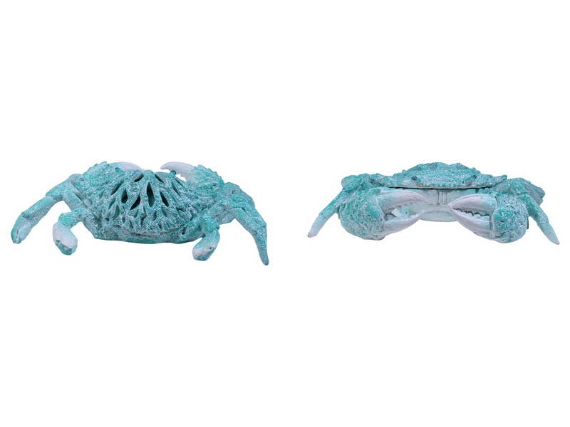Cubby House by Malmar - Wholesale Decorative figurine - 27cm Crab With Aqua Coral Design