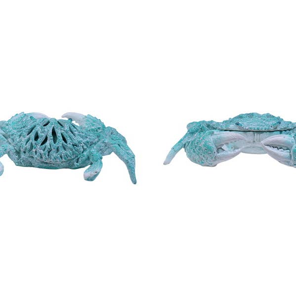 Cubby House by Malmar - Wholesale Decorative figurine - 27cm Crab With Aqua Coral Design0