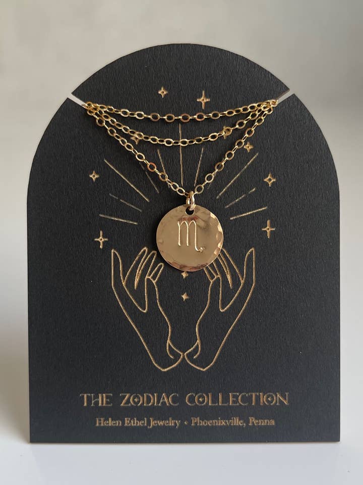 Zodiac Charm Halsband i Sterling Silver eller 14K GF för wholesale av Helen Ethel Jewelry