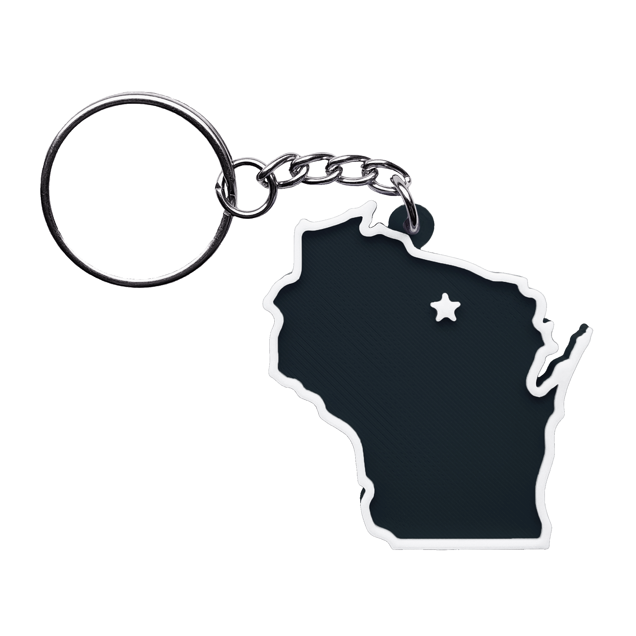 itty bitty builds - Wholesale Keychain - Unisex - Wisconsin State Keychain, Rhinelander1