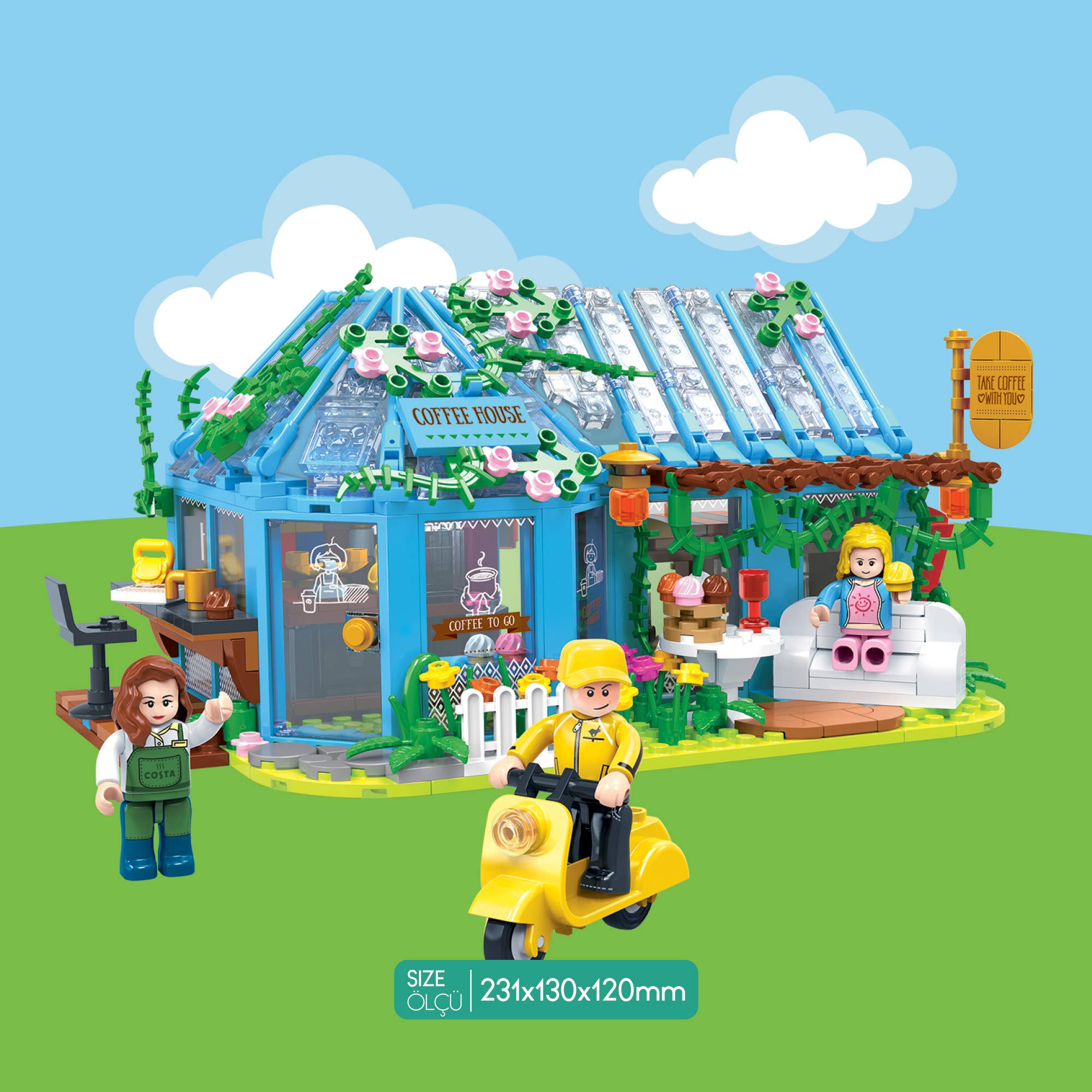 Multi Colored Ogi Mogi Coffee House Building Blocks Set 642 PCS Compatible with Lego for wholesale on Faire1