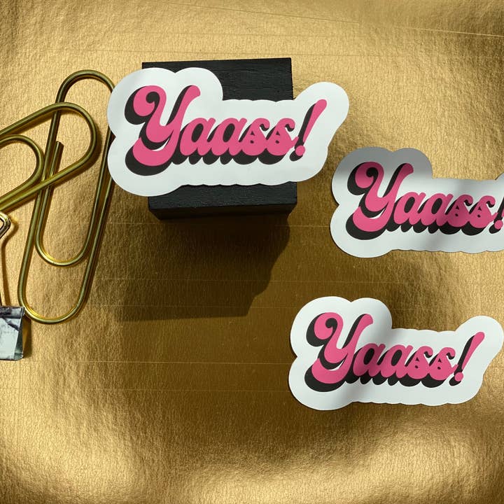 Yaass Matte Vinyl Stickers for wholesale by LuXe Add-On