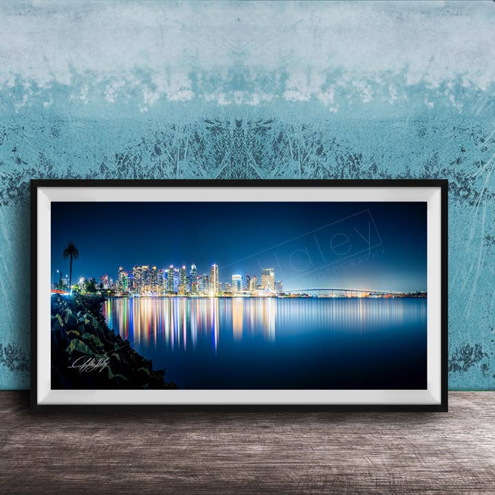 Affiche de la ligne d'horizon de San Diego | Pont de Coronado pour la vente par Clifton Haley Photography