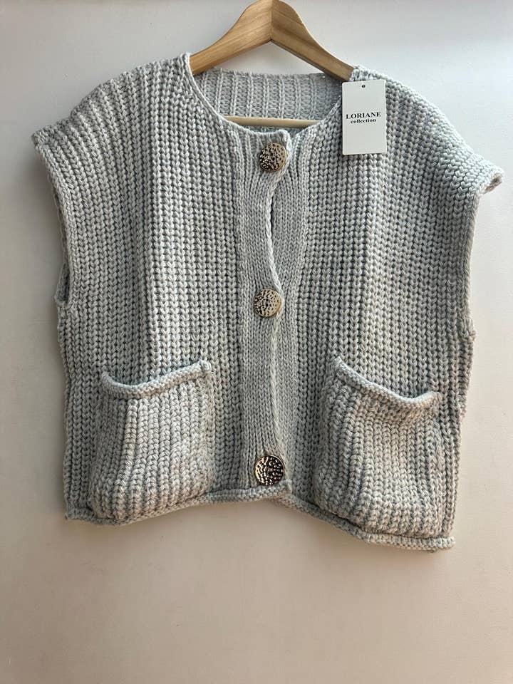 LORIANE - Wholesale Knit Sweater - Women's - 145B Knit vest/cardigan one size5