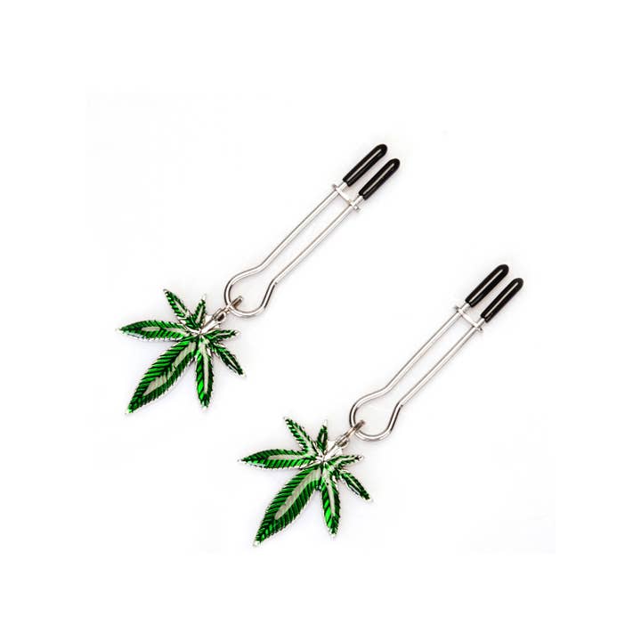 Liebe Seele - Wholesale Sex Toy - U-shape Cannabis-themed Nipple Clamps1