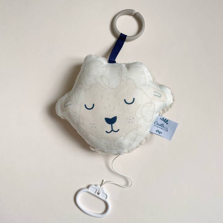 Almofada musical mini carneirinho branco por atacado de Carotte & Cie