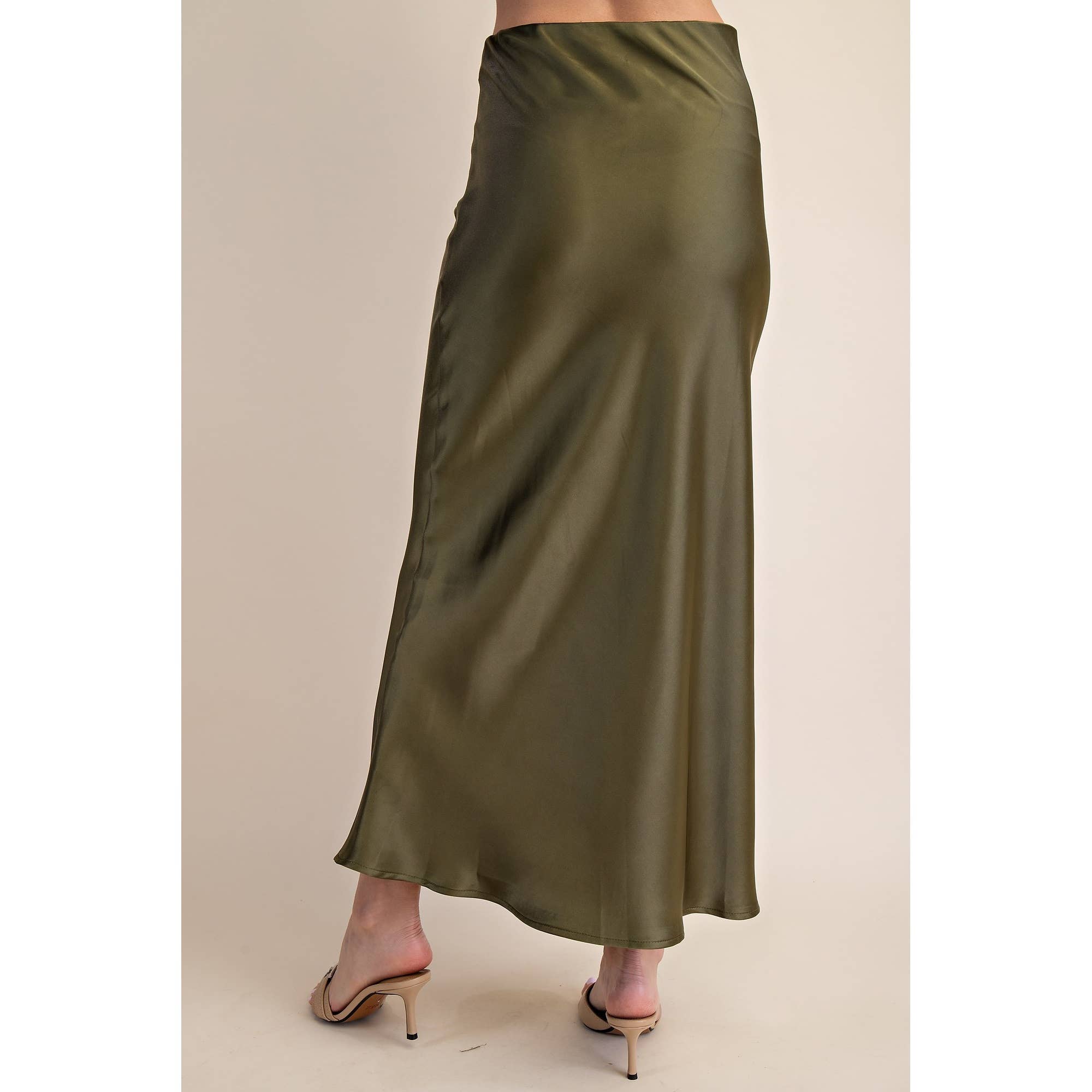 STYLE USA - Wholesale Skirt - Women's - Midi Satin Skirt17
