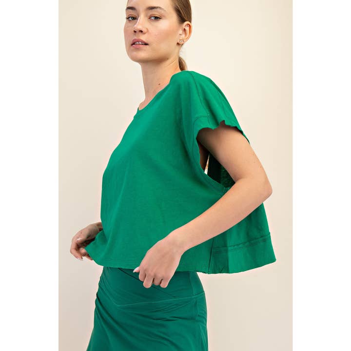 Rae Mode - Wholesale Shirt - Women's - COTTON SLUB OPEN BACK TOP