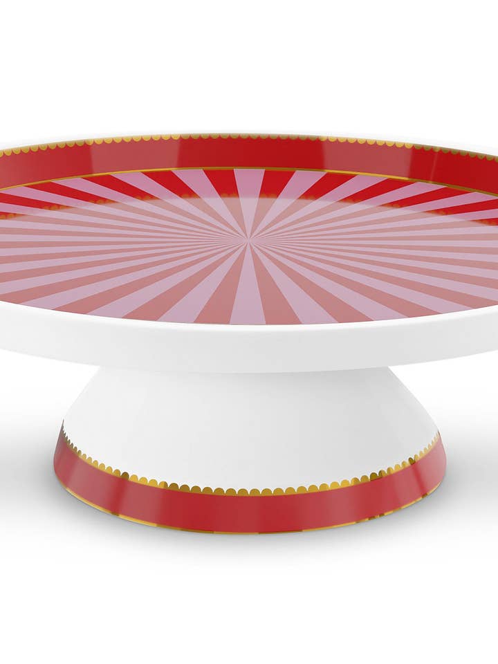 Mini plat à gâteau Love Birds Rouge/Rose - 24cm pour la vente par Pip Studio