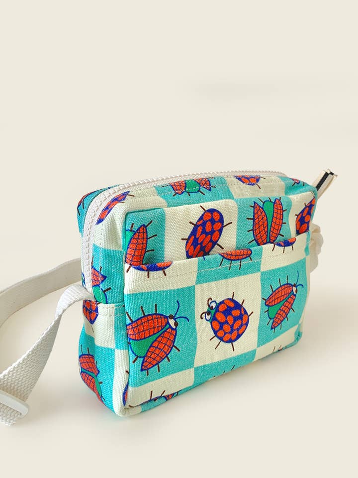 100% Cotton Canvas Print Kids' Crossbody Sling Bag for wholesale by TheBeanWalk