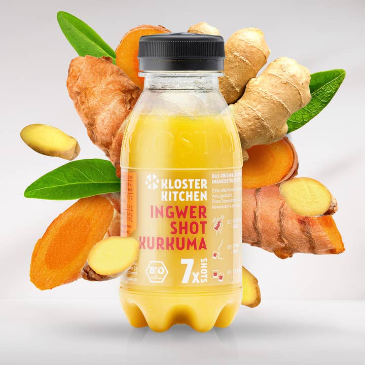 BIO Ingwer Shot Kurkuma 7SHOTS 250 ml (inkl. 0,25€ Pfand) für den Großhandel von Curameo AG