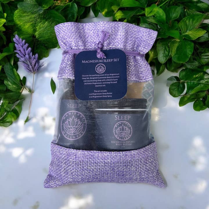 Manifest Wellness - Wholesale Bath & Body Set - Magnesium Sleep Set with Magnesium Infused Body Butter & Oil2