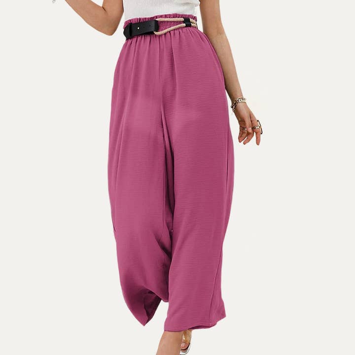 The Moment Collection – Großhandel Hose – Damen – Relax and Casual Days Hose mit hoher Taille und gesmoktem weitem Beinschnitt10