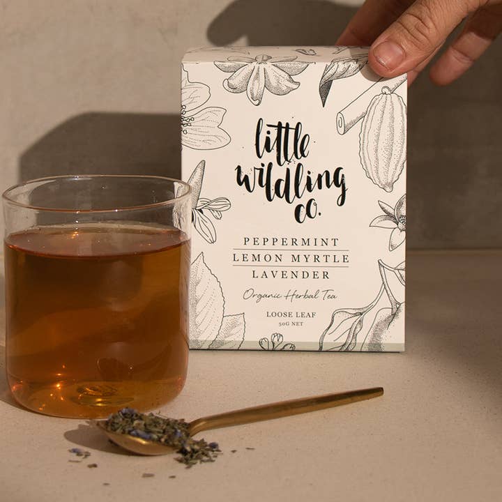Peppermint, Lemon Myrtle, Lavender – Digestive Relief Tea for wholesale by Little Wildling Co