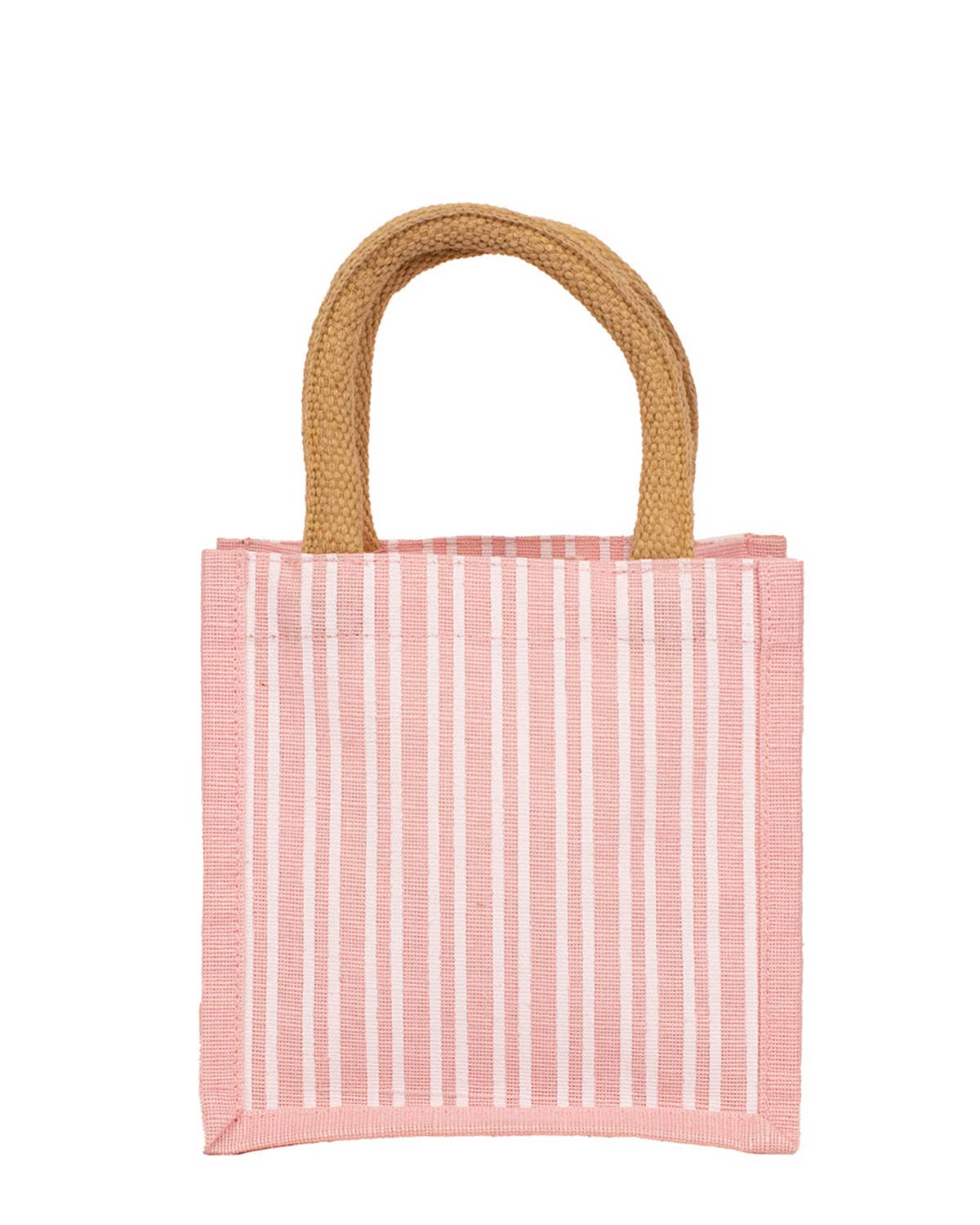 The Royal Standard - Wholesale Gift Bag - Pinstripe Petite Gift Tote   Pink/White   7x7x50