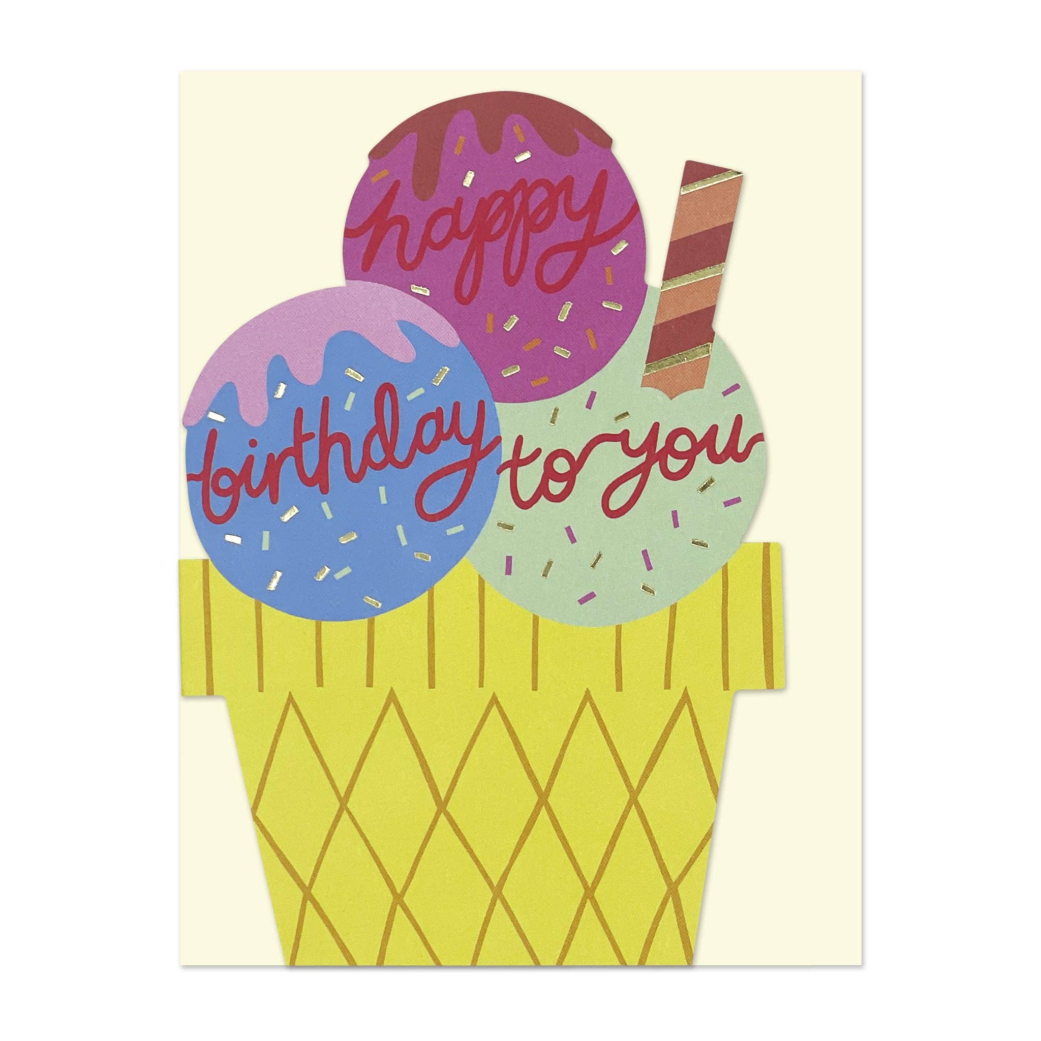 Raspberry Blossom – wholesale Birthday card – Happy Birthday To You Ice-cream (BRS17)0