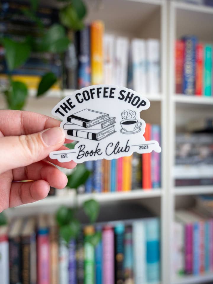 Kaffebar Bogklub Vinyl klistermærke for engroshandel hos Created By Kelci