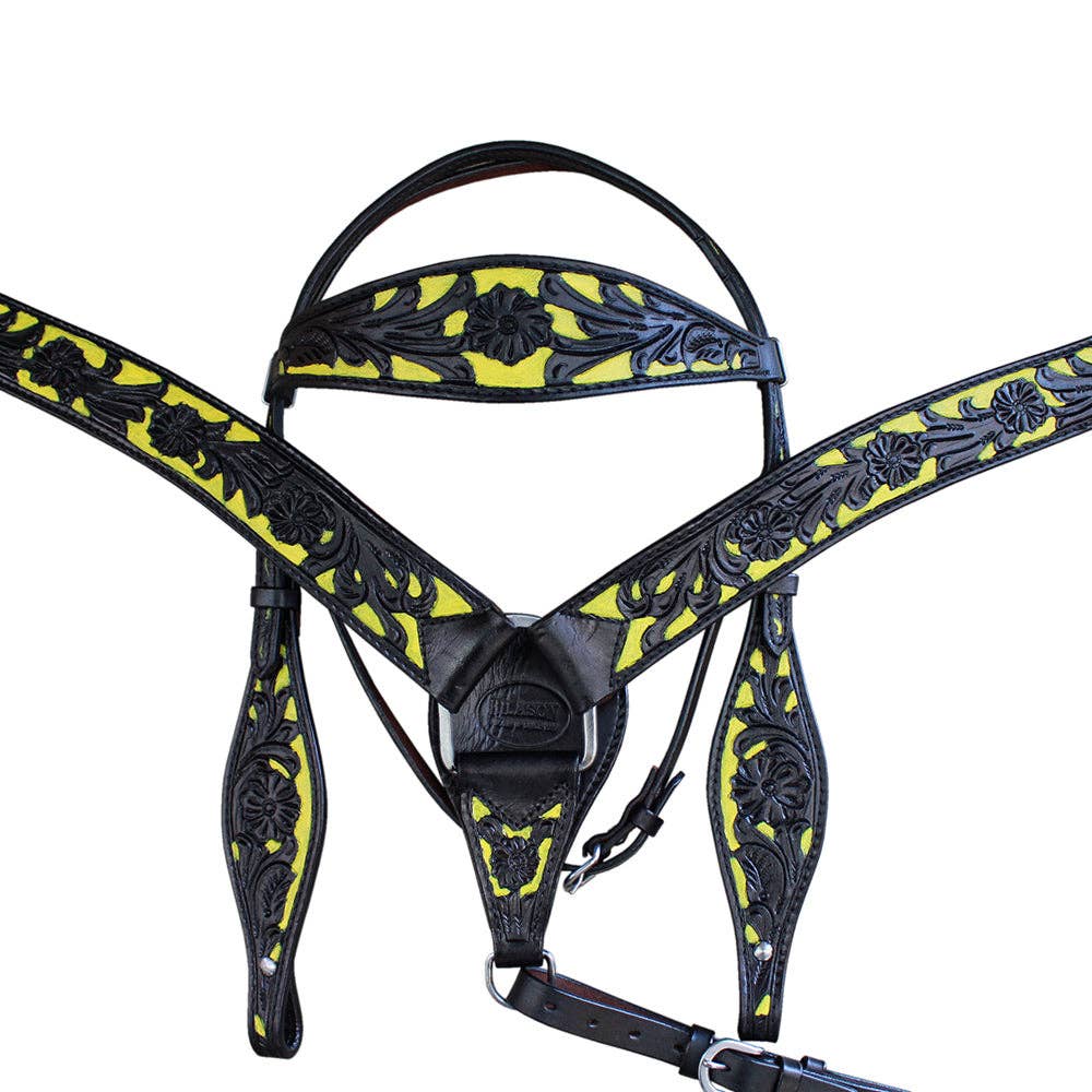 HILASON - Wholesale Horseback Riding Gear - HILASON Western Horse Headstall Breast Collar Set Tack Genuine American Leather | For Horses Headstalls225