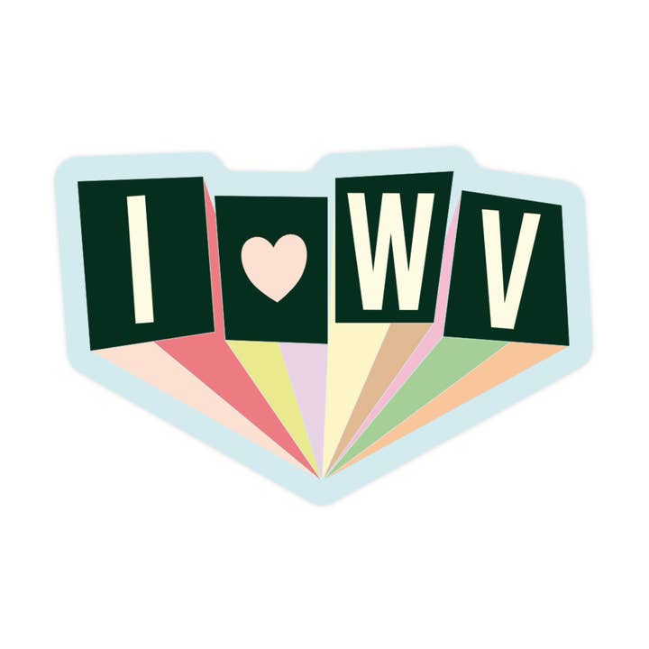 West Virginia WV Appalachian Vinylsticker van hoge kwaliteit voor wholesale door Juju and Moxie