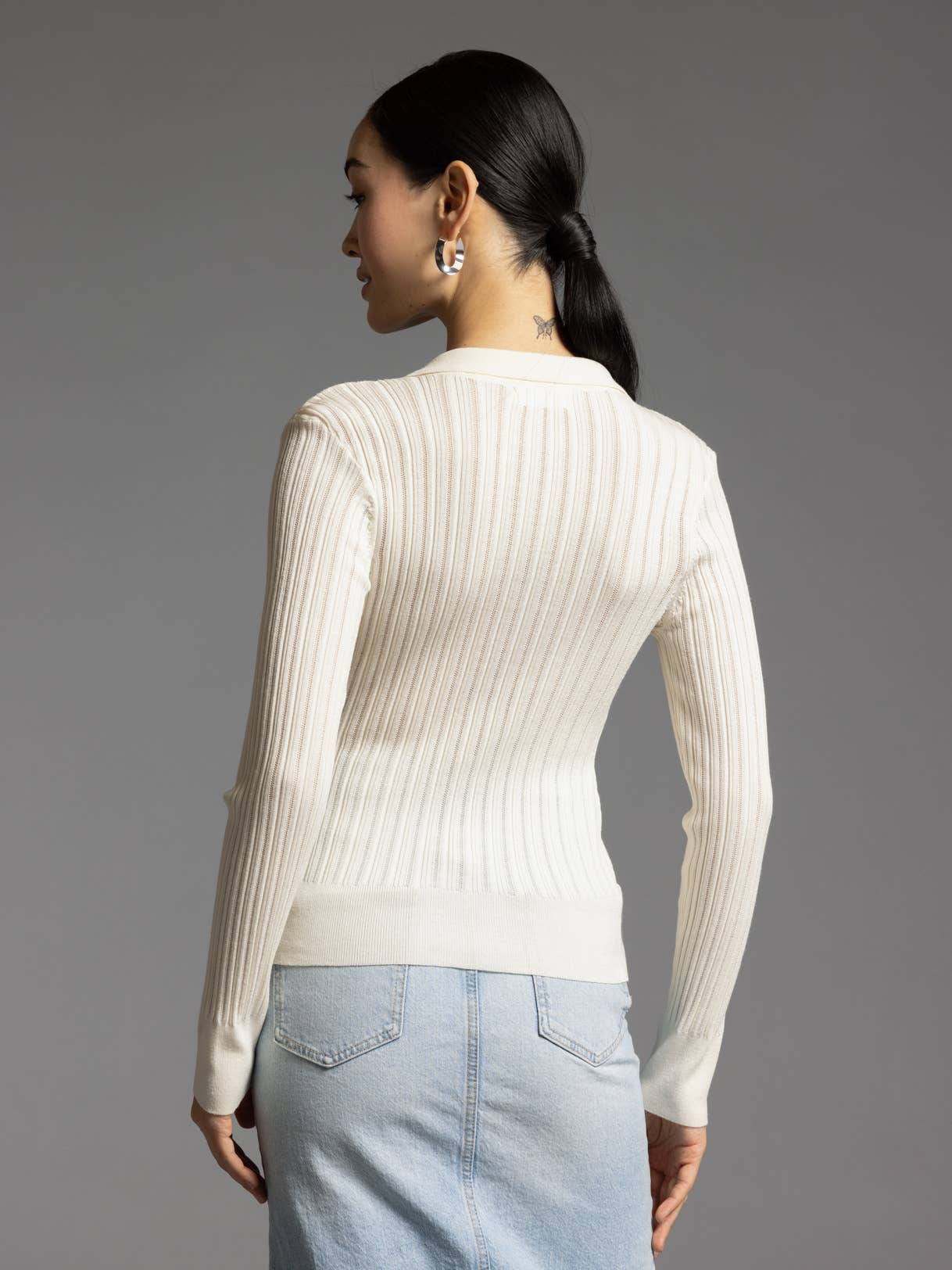 Weekend Los Angeles - Venta al por mayor Jersey corto de punto - Mujer - Top de punto con cuello ranurado - ALLISON TOP7