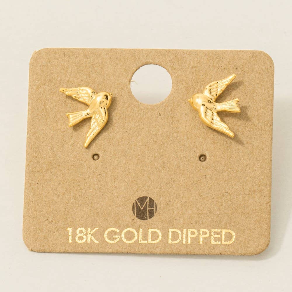 Fame Accessories - Wholesale Stud/Post Earrings - Mini Bird Stud Earrings1