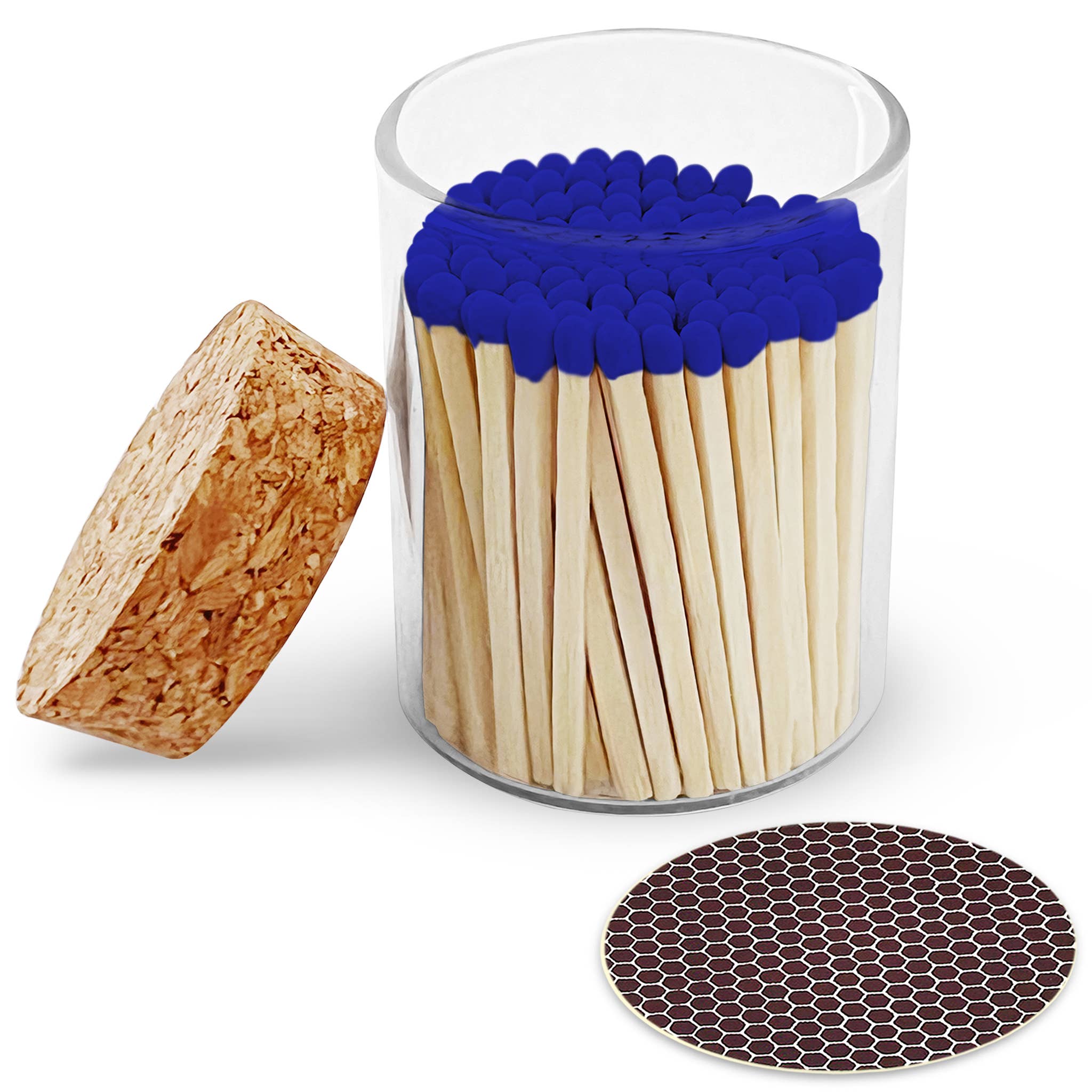 Thankful Greetings – wholesale Matches – 2" Matches in Cork Top Jar - Colors of Your Choice15