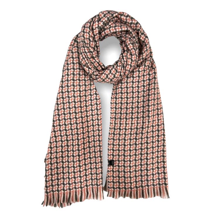 London Scarves - Wholesale Scarf - Women's - Winter houndstooth weave knitted scarf3
