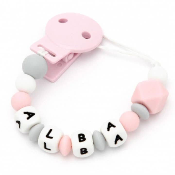 BBtitos - Wholesale Teether (Not Clip-On) - Baby - Hexagon Grey Personalized Silicone Teething Pacifier