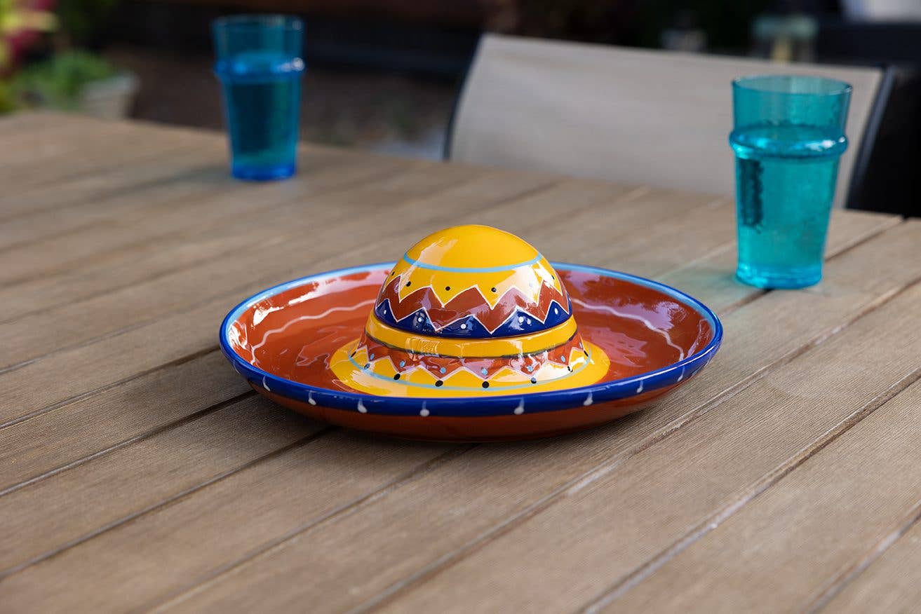 Blue Sky Clayworks - Wholesale Condiment/Dip Bowl - FIESTA SOMBRARO LIDDED CHIP DIP3