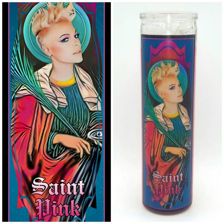 Pink Prayer Candle for wholesale by Kitschup Creations