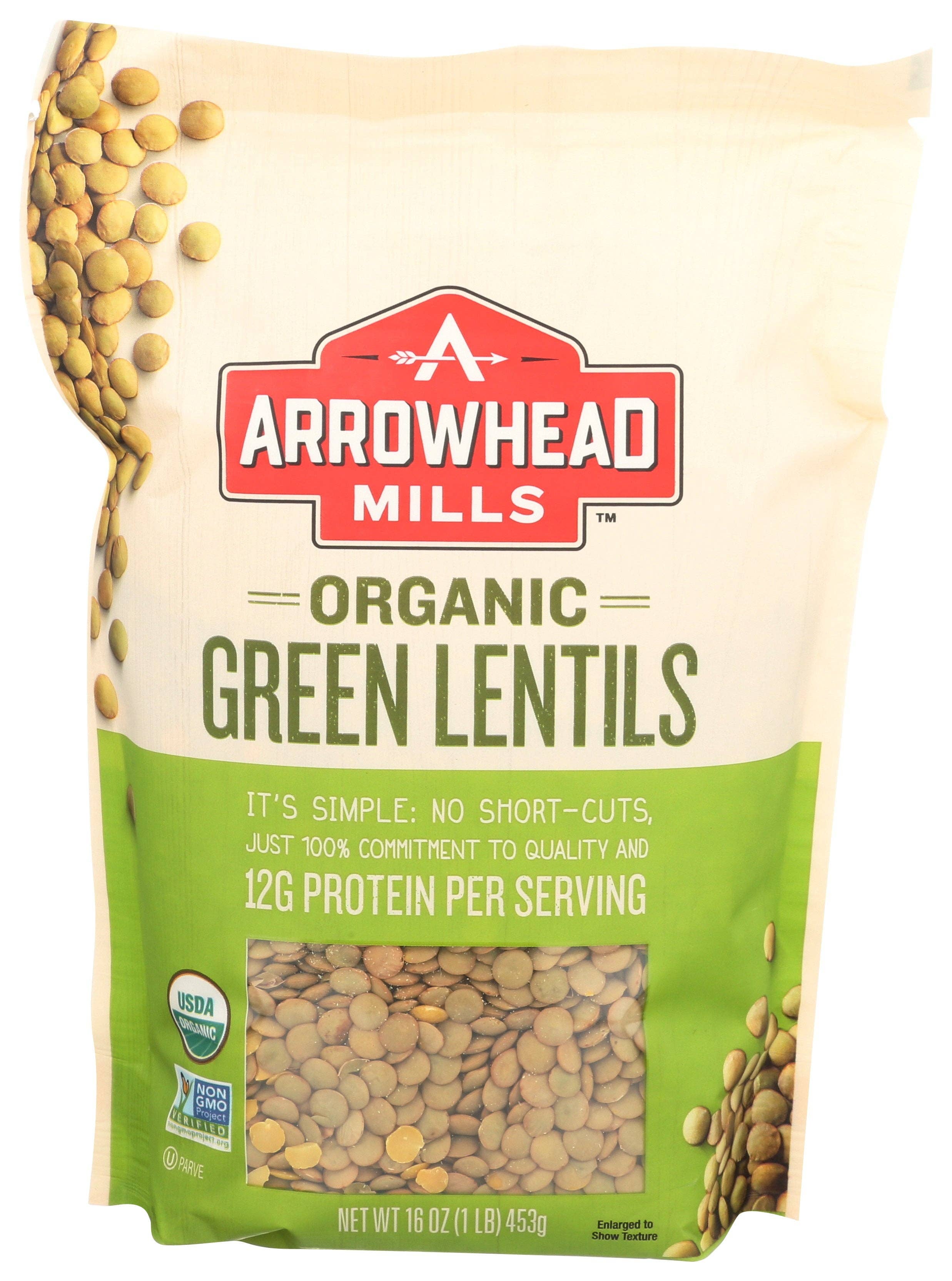 Everyday Supply Co - Wholesale Beans - ARROWHEAD MILLS BEAN LENTIL GRN ORG0