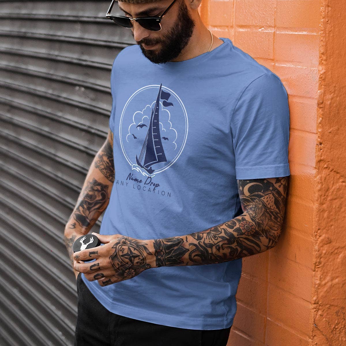 RetroPlanet - Wholesale T-Shirt (Graphic) - Unisex - Sailboat Name Drop Adult T-Shirt, Sweatshirt, or Hoodie2