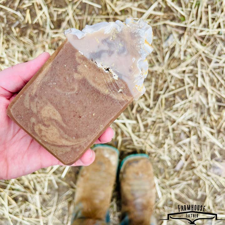 Sabonete em Barra de Leite de Cabra - Aveia, Leite e Mel por atacado de Farmhouse Lather