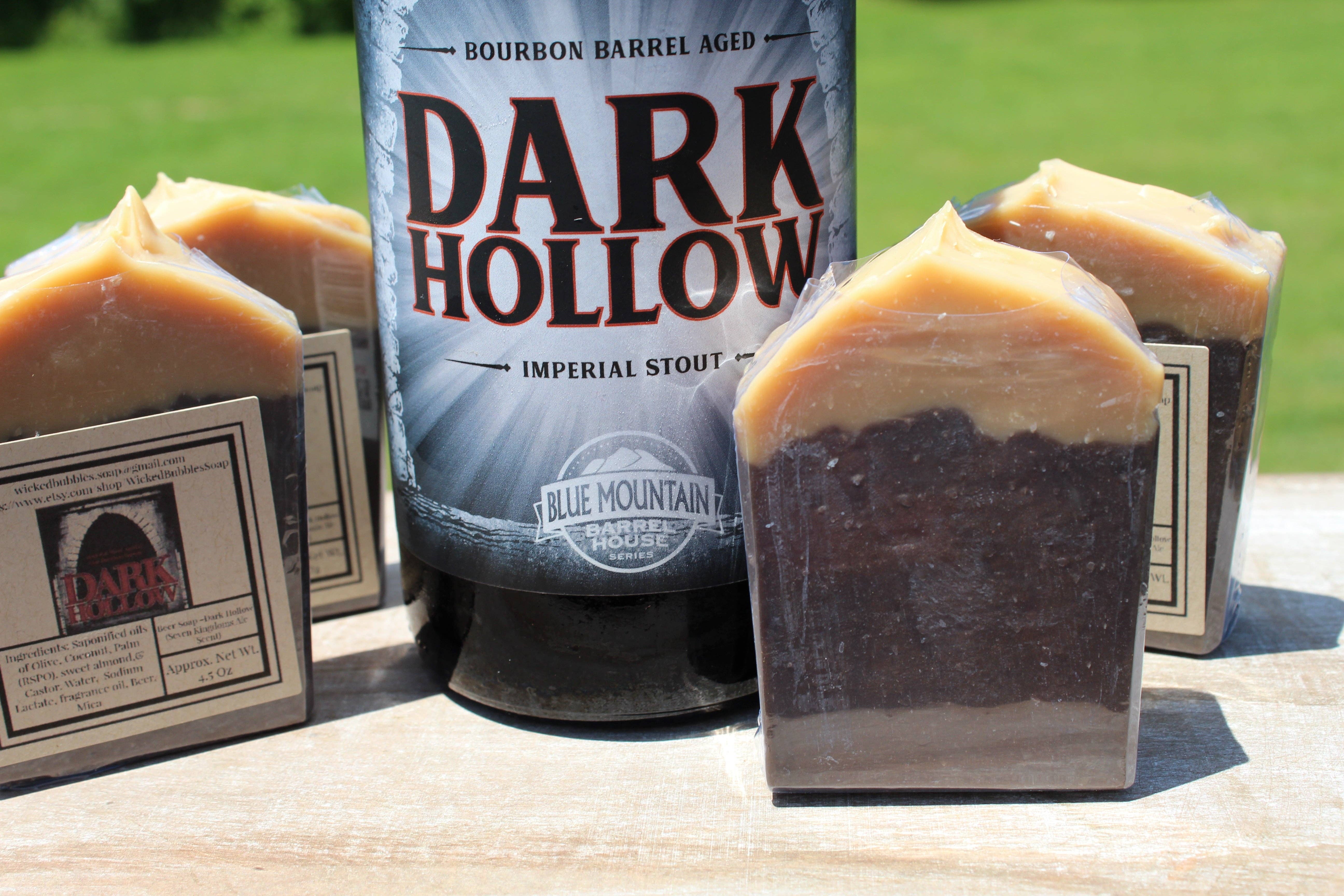 Wicked Bubbles LLC - Wholesale Bar Soap - Blue Mountain Brewery - Dark Hollow beer soap6