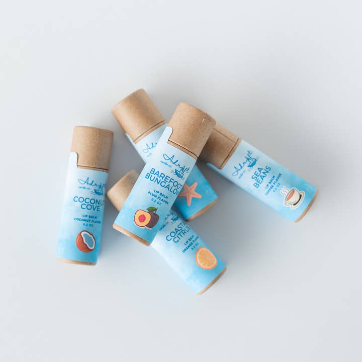 Adrift Candle Co. - Wholesale Lippenbalsem - Lippenbalsem, recyclebare kartonnen koker, kustthema