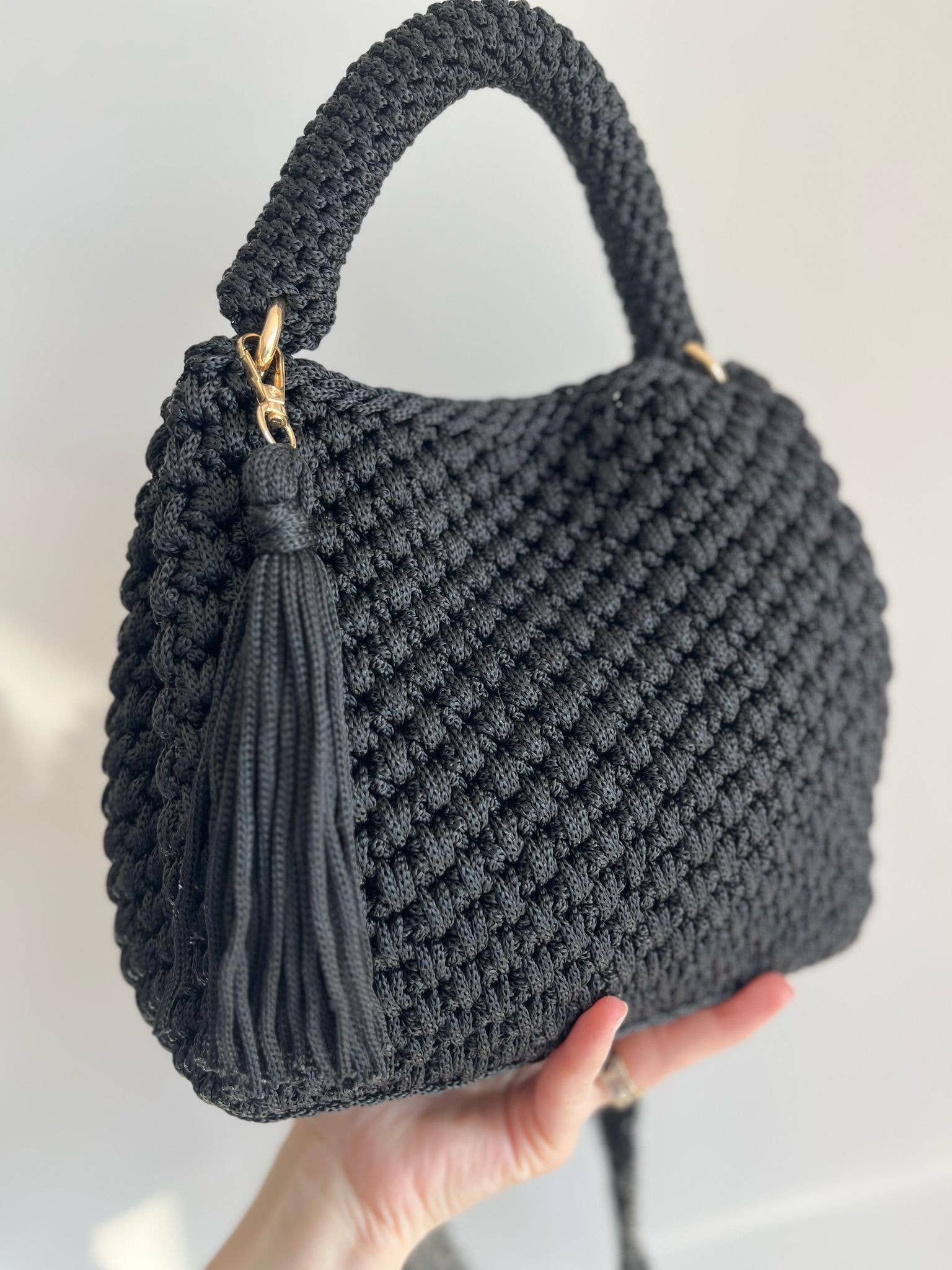 CHQEL – wholesale Shoulder bag – women's – CHQEL Polyester Macrame Shoulder Bag Handmade Crochet Bag12