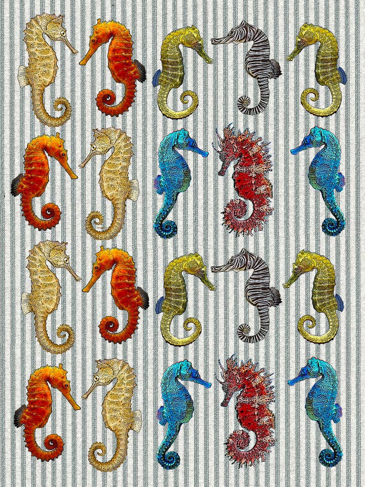 Toalha de cozinha em saco de farinha 100% algodão cavalo 18 x 24" por atacado de Alphie and Ollie