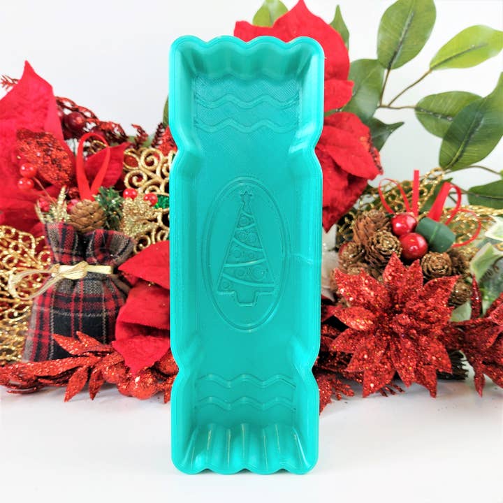 Christmas CRACKER TREE Bath Bomb Mould - 3D Moulds - 3D Printed Shower Steamer Mould for wholesale by Ocean Moulds