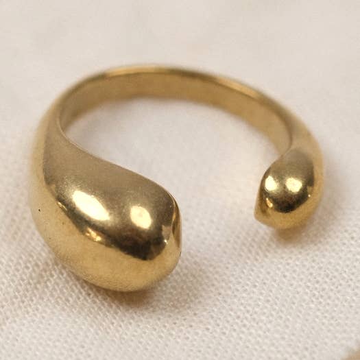 BRASSCAKE Jewelry - Vendita all'ingrosso Anello midi/a fascia - Anello HOAX//Gioielli in ottone, anello aperto, sostenibile, equo0