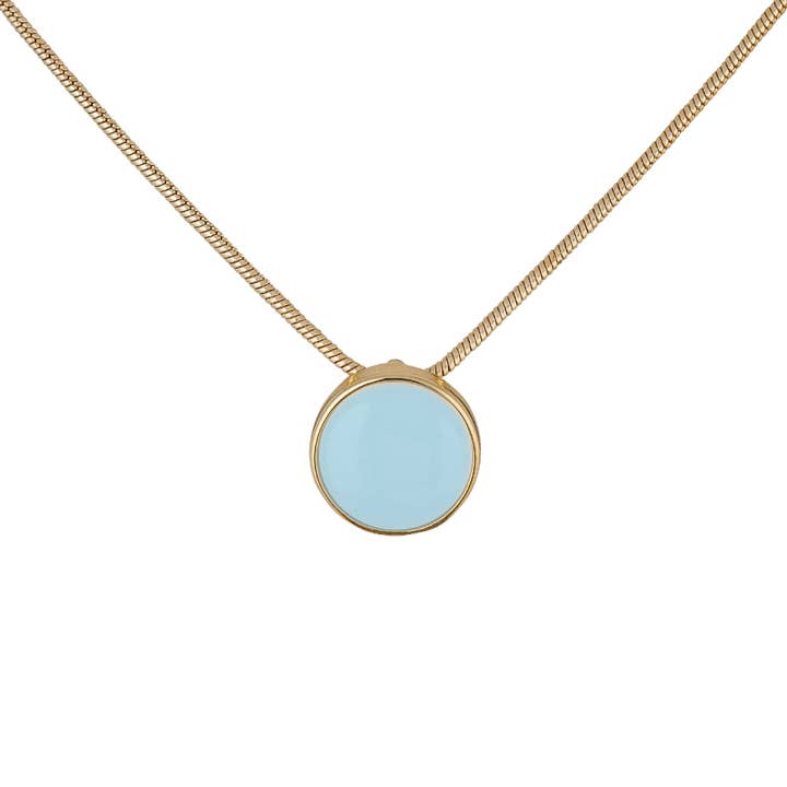 dana point circle necklace aqua for wholesale by The Beach and Back